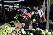 Inle Lake Myanmar. The market of the village of Nampan on the eastern lakeshore. 